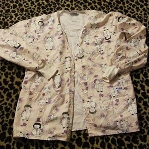 Button down scrub jacket